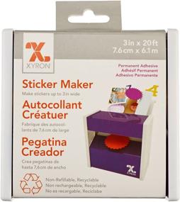 img 2 attached to 🖼️ Xyron Sticker Maker, 3", Create Permanently Adhesive Stickers with 3" x 20' Disposable Roll (100111)