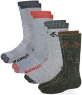 🧦 realtree boys boot sock (4-pack): multi-colored comfort for small feet logo