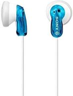 🎧 слуховые аппараты sony mdr-e9lp/blu голубого цвета с креплением в ушах и разъемом 3.5 мм - проводные. логотип