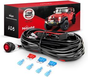 img 4 attached to 🔌 Nilight NI-WA 06 LED Light Bar Wiring Harness Kit: 2 Leads, 12V On/Off Switch, Power Relay & Blade Fuse - Off Road Lights, LED Work Light with 2 Years Warranty