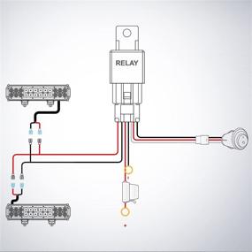 img 1 attached to 🔌 Nilight NI-WA 06 LED Light Bar Wiring Harness Kit: 2 Leads, 12V On/Off Switch, Power Relay & Blade Fuse - Off Road Lights, LED Work Light with 2 Years Warranty