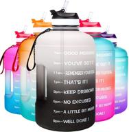 🏋️ quifit motivational gallon water bottle - stay hydrated with time marker & straw | bpa free sport water jug for fitness enthusiasts logo