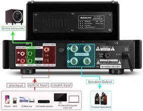 img 3 attached to 🎶 Nobsound MS-10D MKIII HiFi Bluetooth Трубный усилитель мощности для стерео сабвуфера Амп USB/Optical/Coaxial