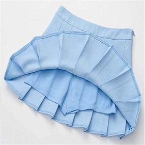 img 1 attached to 👗 Versatile High Waisted Pleated Skater Skirt with Liner Shorts for Girls and Women - Perfect for School Uniforms, Tennis, and Everyday Style