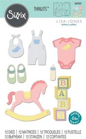 img 2 attached to 👶 Sizzix Thinlits Die Set - New Baby #2 - 12 Pack - Multicolor - One Size