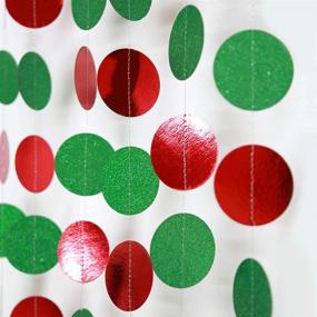 img 2 attached to Versatile Decor365 Green and Red Circle Dots Garland Kit: Perfect for Xmas Party, New Year Celebrations, Birthdays, Weddings, Baby Showers, and Holiday Decor!