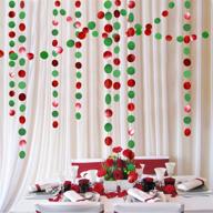 versatile decor365 green and red circle dots garland kit: perfect for xmas party, new year celebrations, birthdays, weddings, baby showers, and holiday decor! logo