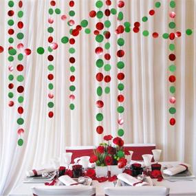 img 4 attached to Versatile Decor365 Green and Red Circle Dots Garland Kit: Perfect for Xmas Party, New Year Celebrations, Birthdays, Weddings, Baby Showers, and Holiday Decor!