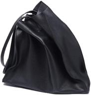👜 stylish nigedu women's handbag: spacious, soft pu leather shopping tote in black - ideal for casual fashionistas! logo