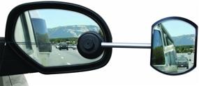 img 2 attached to Enhance Your Towing Experience with Camco 25664 Flat Tow-N-See Mirror - Driver Side, Black