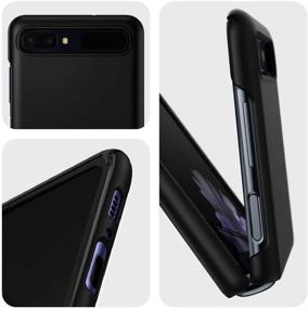 img 3 attached to 📱 Чехол Spigen Thin Fit для Galaxy Z Flip (2020) - Стильный черный дизайн для максимальной защиты.