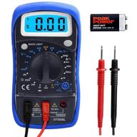 🔧 2000 counts digital multimeter with dc ac voltmeter, volt amp ohm test meter for voltage current resistance continuity test, diode tester with kickstand - blue logo