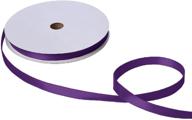 🎀 jillson roberts bulk 5/8-inch double faced satin ribbon - 21 vibrant colors, purple - 100 yards (bfr0903) logo