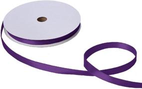 img 3 attached to 🎀 Jillson Roberts Bulk 5/8-Inch Double Faced Satin Ribbon - 21 Vibrant Colors, Purple - 100 Yards (BFR0903)