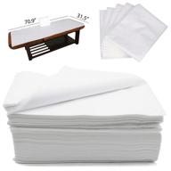 🛏️ 30-piece caprier disposable bed sheets - large spa bed cover, massage table sheets, oil-waterproof, 100 pp+pe non woven fabric, 31.5" x 70.9 logo