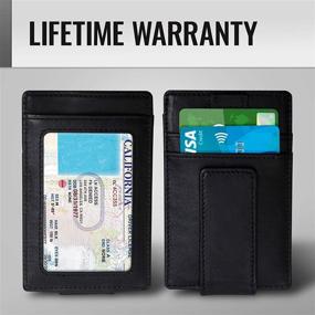 img 3 attached to 💼 Slim Money Clip Wallet: Stylish Men's Accessory for Organizing Wallets, Cards & Cash