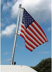 img 2 attached to Enhance Your Boat with Taylor Made Products 902 Boat Flag Pole Kit, Stainless Steel, 18 inch