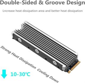 img 2 attached to 🔥 Enhance Performance with Silver NVMe Heatsinks: Double-Sided Cooling for M.2 2280mm SSD