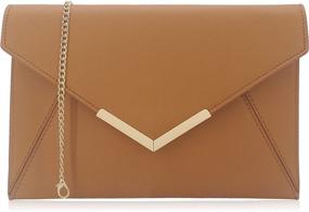 img 4 attached to 👜 Dexmay Leather Foldover Envelope Handbag - Stylish Women's Handbags & Wallets