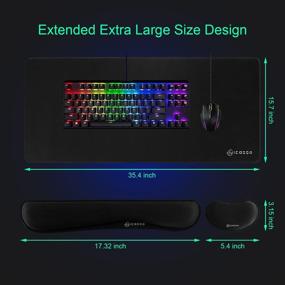 img 3 attached to 🖥️ iCasso Ergonomic Extended Keyboard 35, 4x15-7