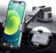 📱 vanmass heavy-duty cell phone holder mount for car dashboard, windshield, and vent - compatible with iphone 13, 12, 11, pro max, x, 8, galaxy s20, note 10, 9 logo