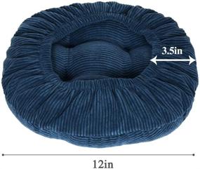 img 3 attached to 🪑 Round Baibu Stool Covers - Premium Soft Corduroy Seat Cushion for Round Bar Stool - Cushion Only (Corduroy-Blue, 12" / 30 cm)