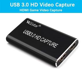 img 3 attached to Wiistar USB видеозахватная карта: HDMI в Тип С USB 3.0 донгл для захвата видео и аудио с разрешением 1080P60FPS, запись игр Xbox PS4, стриминг прямого телевизионного вещания