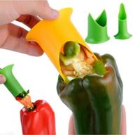 🌶️ txin 2pcs/set pepper corer - seed separator for chili peppers, tomatoes, and fruit vegetables - random color logo