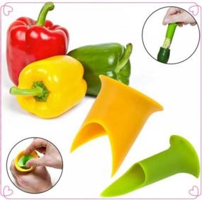 img 3 attached to 🌶️ TXIN 2Pcs/Set Pepper Corer - Seed Separator for Chili Peppers, Tomatoes, and Fruit Vegetables - Random Color