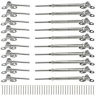 🔩 muzata 10set cable railing kit: high-quality swage toggle turnbuckle hardware in t316 stainless steel for wood post woodeasy system - angle 180°adjustable stairs deck - 10 cable lines - ck07 nn1,ca4 ca5 logo