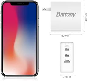 img 1 attached to BATTONY 65W USB C Charger with GaN Tech, ETL Certification - Compatible with iPhone 12 Mini Pro Max, iPad, MacBook Pro Air, Galaxy, and More