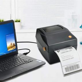 img 1 attached to 🖨️ 4x6 Immuson Direct Thermal Label Printer - Commercial Grade USB Desktop Label Maker - Compatible with Amazon, Ebay, Etsy, Shopify - NOT Compatible with MacBook iOS System