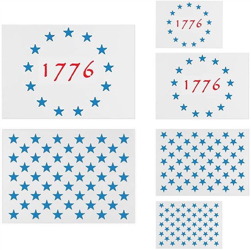 10.5 x 14.82 Mylar Template for American Flag10.5 x 50 Star Stencil for Flag 