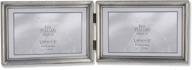 🖼️ lawrence frames antique pewter 4x6 hinged double horizontal picture frame - elegant bead border design for classic photos логотип