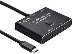 img 2 attached to 🔌 NFHK USB-C Type-C Bi-Directional Switch MST 1 to 2 Hub - Video Data PD 8K@30hz, 100W, 10Gbps