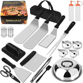 img 4 attached to 🔥 20PCS Kulurimi Griddle Accessories Kit - Essential Flat Top Grill Tools Set for Blackstone and Camp Chef - Professional BBQ Grill Accessories for Outdoor Cooking, Hibachi, and Teppanyaki Grill