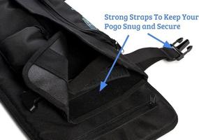 img 1 attached to 🎒 Black Pogo Stick Back Pack Carrier - Flybar Extreme - Take Your Pogo Stick Anywhere - Shoulder Straps for Comfort