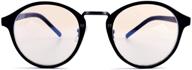 gudzws anti blue light rays retro round glasses: the ultimate unisex solution to relieve eye fatigue logo