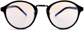 img 4 attached to Gudzws Anti Blue Light Rays Retro Round Glasses: The Ultimate Unisex Solution to Relieve Eye Fatigue