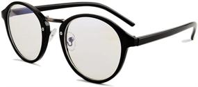 img 3 attached to Gudzws Anti Blue Light Rays Retro Round Glasses: The Ultimate Unisex Solution to Relieve Eye Fatigue