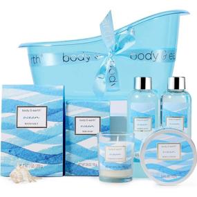 img 3 attached to 🛀 Indulge in a Luxurious Bath Gift Set for Women - Body & Earth Home Spa Kit Scented with Ocean, Bath and Body Gift Basket Set, Spa Gifts for Women - 7 Pcs Bath Set, the Perfect Gift Idea for Her