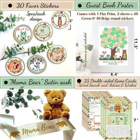 img 1 attached to 🎉 Complete 304 Piece Woodland Baby Shower Decorations Set - Perfect for Boy or Girl, Gender Neutral Forest Decor - Includes Banner, Leaf Vines, Paper Fans, Woodland Animals Cutouts, Confetti, Games, Guest Book, Sash, and More!