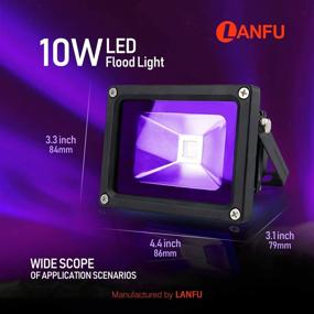 img 3 attached to LANFU 10w Black Light Flood Light - Ideal for Party Supplies, Neon Glow, Fishing, Curing, Dancing Party, Aquariums, Weddings