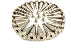 img 1 attached to 🔩 Innetoc Metal Spike Studs and Spikes: Enhance Your Leathercraft with 40 PCS of Punk Style Bullet Rivets (25MM, Silvery)