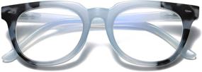 img 4 attached to 👓 Blue Light Blocking Magnify Glasses with Spring Hinge Anti Eye Strain for Men and Women - Bevi Reading Glasses