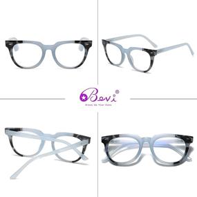 img 1 attached to 👓 Blue Light Blocking Magnify Glasses with Spring Hinge Anti Eye Strain for Men and Women - Bevi Reading Glasses
