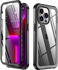 img 4 attached to Redpepper iPhone 13 Pro Max Case: 360° Protective Case with Built-in Screen Protector - Black