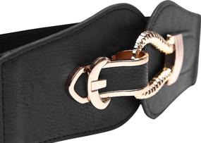 img 1 attached to Elastic Vintage Cinch Buckle Women's Accessories in BlackButterfly