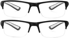 img 2 attached to Enhance Your Reading Experience with Noveltyz Men's Half Rimmed Reading Glasses: Complete Value Pack for All Magnification Strengths