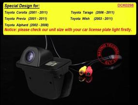 img 3 attached to Улучшите свою безопасность: Водонепроницаемая камера заднего вида с ночным видением 📷 для заднего вида автомобиля Toyota Corolla/Tarago/Previa/Wish/Aiphard